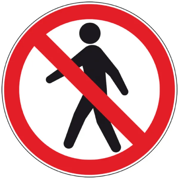 P004 Interdit aux piétons-Panneau routier-Panneaux Signalétiques