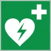 E010 Défibrillateur automatique externe pour le cœur-Panneau évacuation et sortie de secours-Panneaux Signalétiques
