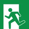 E001 Sortie de secours (gauche)-Panneau évacuation et sortie de secours-Panneaux Signalétiques