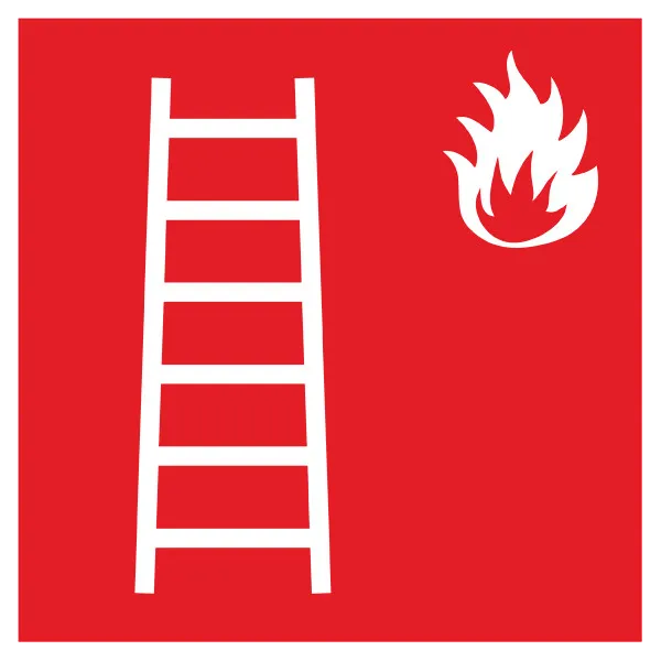 F003 Echelle d'incendie-Panneau évacuation et sortie de secours-Panneaux Signalétiques