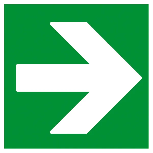 E005 Flèche de direction (angle de 90°)-Panneau évacuation et sortie de secours-Panneaux Signalétiques