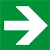 E005 Flèche de direction (angle de 90°)-Panneau évacuation et sortie de secours-Panneaux Signalétiques