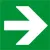 E005 Flèche de direction (angle de 90°)-Panneau évacuation et sortie de secours-Panneaux Signalétiques