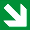 E006 Flèche de direction (angle de 45°)-Panneau évacuation et sortie de secours-Panneaux Signalétiques