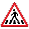 A13b Passage pour piétons-Panneau attention Danger-Panneaux Signalétiques