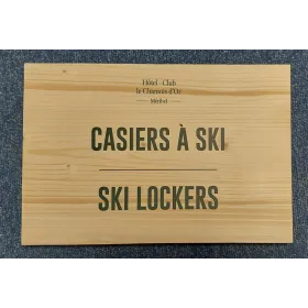 Panneau bois personnalisé bilingue-Signalétique bois-Panneaux Signalétiques