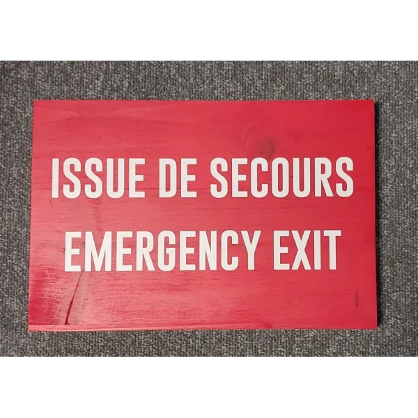 Panneau bois personnalisé bilingue-Signalétique bois-Panneaux Signalétiques