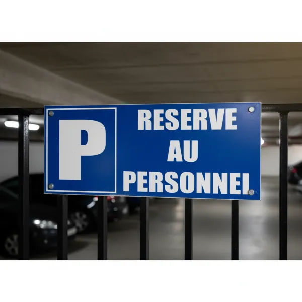 Panneau Parking réservé au personnel en aluminium – Entreprise