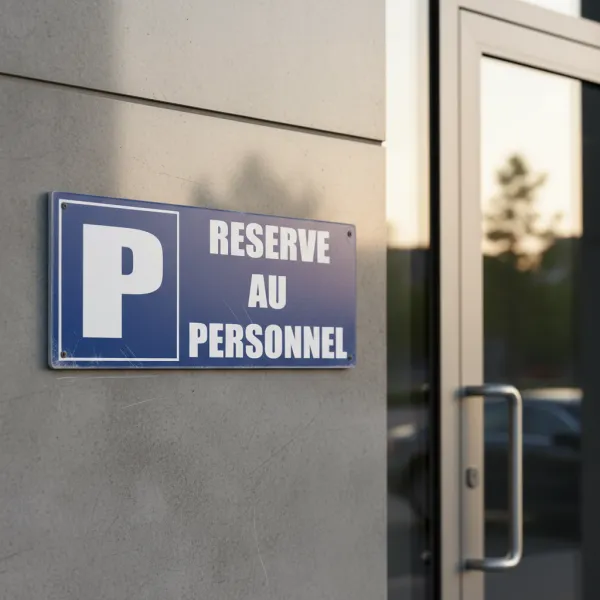 Panneau Parking réservé au personnel en aluminium – Entreprise