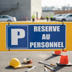 Panneau Parking réservé au personnel en aluminium – Entreprise