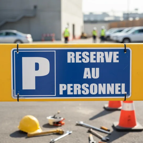 Panneau Parking réservé au personnel en aluminium – Entreprise