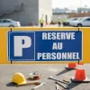 Panneau Parking réservé au personnel en aluminium – Entreprise