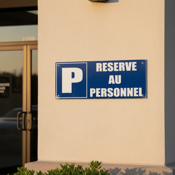 Panneau Parking réservé au personnel en aluminium – Entreprise