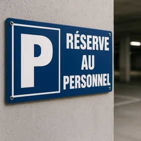 Panneau Parking réservé au personnel en aluminium – Entreprise