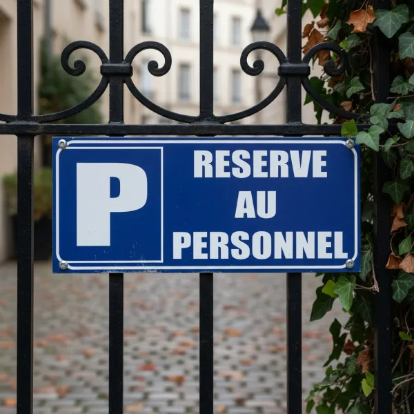 Panneau Parking réservé au personnel en aluminium – Entreprise
