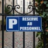 Panneau Parking réservé au personnel en aluminium – Entreprise