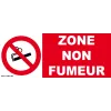 Panneau zone non fumeur-Panneau interdit de fumer-Panneaux Signalétiques