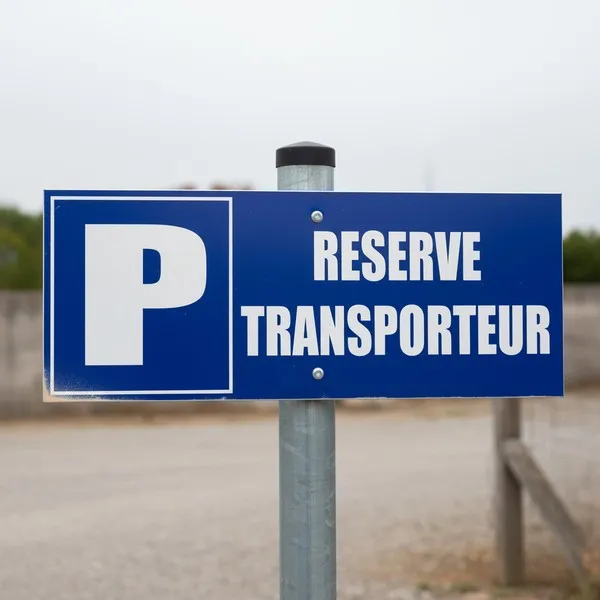 Panneau Parking réservé transporteur – Panneau parking