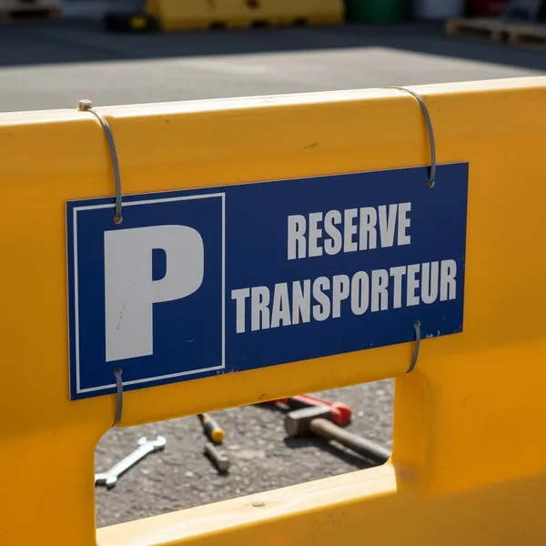 Panneau Parking réservé transporteur – Panneau parking