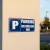 Panneau parking sous surveillance vidéo, P bleu