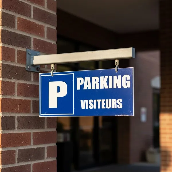 Panneau Signalétique Parking Visiteurs - panneau parking