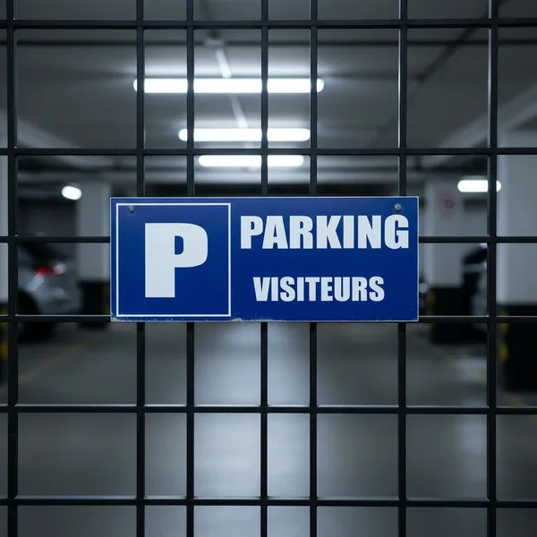 Panneau Signalétique Parking Visiteurs - panneau parking