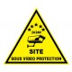 Etiquette dissuasive "site sous vidéo protection"