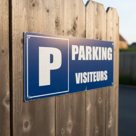 Panneau Signalétique Parking Visiteurs - panneau parking