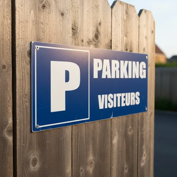 Panneau Signalétique Parking Visiteurs - panneau parking
