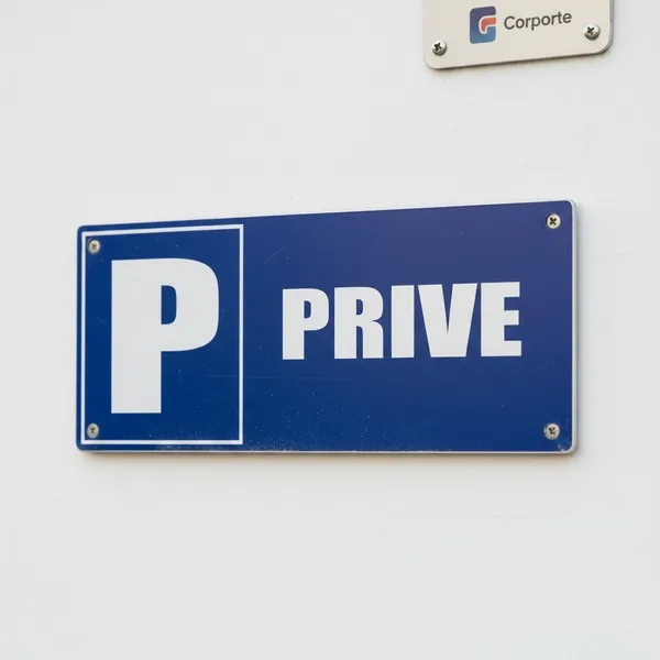 Panneau Parking privé 220x90mm – Panneau parking
