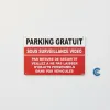 Panneau Parking gratuit sous surveillance vidéo – Panneau parking