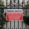 Panneau Parking gratuit sous surveillance vidéo – Panneau parking