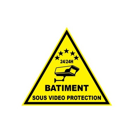 Etiquette dissuasive "bâtiment sous vidéo protection"