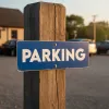 Panneau Parking Signalétique Stationnement Extérieur Aluminium
