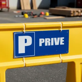 Panneau Parking Privé Alu Bleu – Signalétique Stationnement