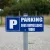 Panneau parking sous surveillance vidéo, P bleu