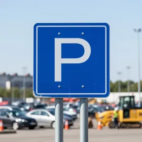 Panneau Parking privé alu - Signalétique stationnement interdit