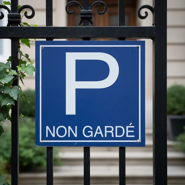 Panneau Parking non gardé – Panneau parking