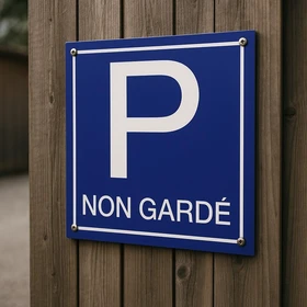 Panneau Parking non gardé – Panneau parking