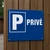 Panneau Parking Privé Alu Bleu – Signalétique Stationnement