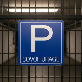 Panneau signalétique Parking covoiturage – Stationnement réservé