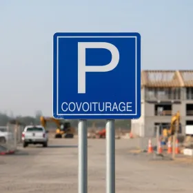 Panneau signalétique Parking covoiturage – Stationnement réservé