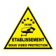 Etiquette dissuasive "appartement sous vidéo protection"