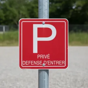 Panneau parking privé accès interdit – Signalétique extérieure