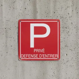Panneau parking privé accès interdit – Signalétique extérieure