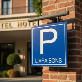 Parking Livraisons Zone Réservée | Panneau Signalétique Accès