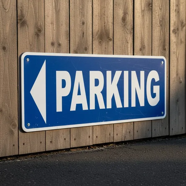 Panneau Parking flèche gauche directionnelle en aluminium