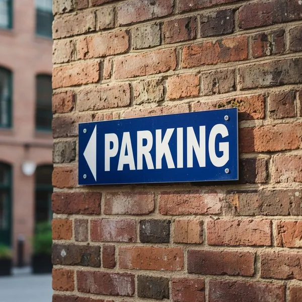 Panneau Parking flèche gauche directionnelle en aluminium