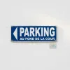 Panneau Parking Gauche au Fond de la Cour | Signalisation