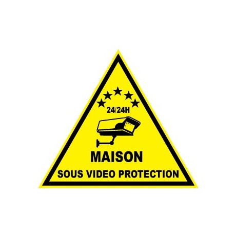 Etiquette dissuasive "établissement sous vidéo protection"